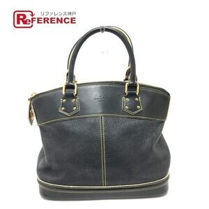 Louis Vuitton Suhali Lockit Tote Bag Leather Black